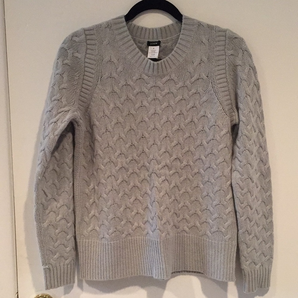 NWOT J. Crew cable knit sweater size m